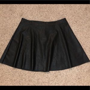 Faux leather skirt